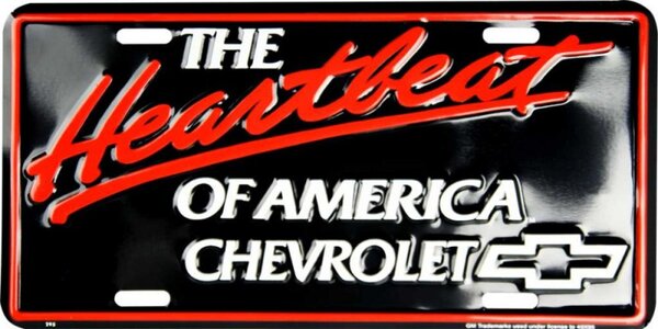 Americká SPZ Chevrolet Heartbeat