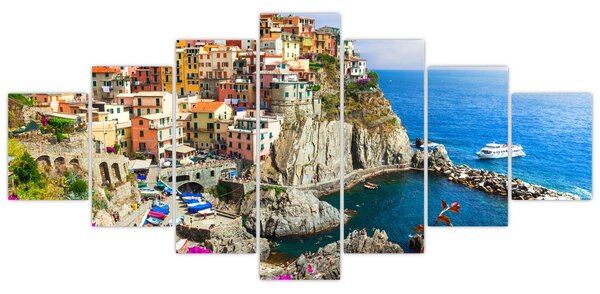 Obraz - Italská vesnička Manarola (210x100 cm)