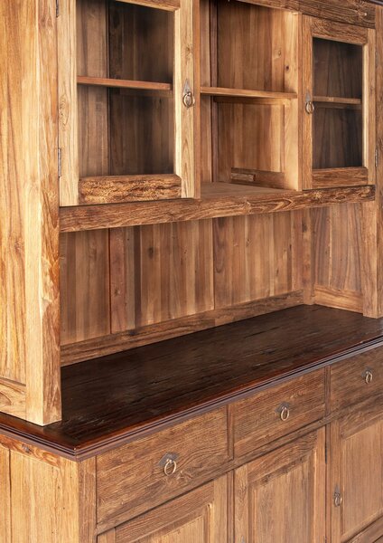 Sob nábytek - Dřevěný příborník Marina teak - STM(06233-34+06203-34)