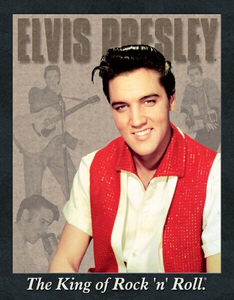 Plechová cedule Elvis Portrait 32 cm x 40 cm