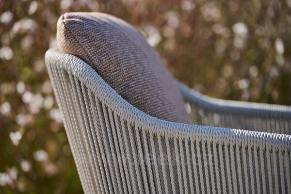 Tribu Nízké křeslo Senja, Tribu, rám hliník barva linen, výplet lankový barva linen, bez sedáku