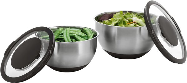 Silvercrest® Sada mís na míchání Premium (Miska s ochranným krytem proti rozstřikování, sada 2 ks) (100411274002)
