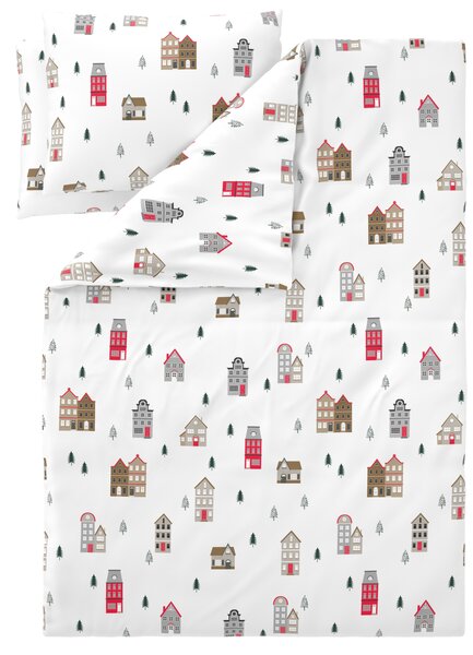 Livarno® Ložní povlečení z jemného flanelu, 200 x 220 cm, 70 x 90 cm (dům) (100412978002)