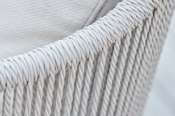 Tribu Nízké křeslo Senja, Tribu, rám hliník barva linen, výplet lankový barva linen, bez sedáku