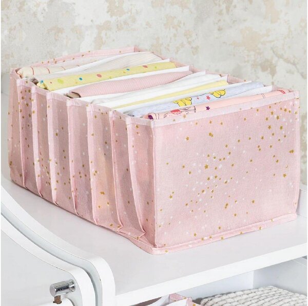 Organizér do skříně 37,5x24,5x17,5 cm růžová