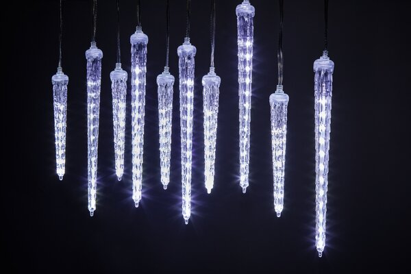 Livarno® Světelný LED řetěz s rampouchy, 148 LED (studená bílá) (100411349002)