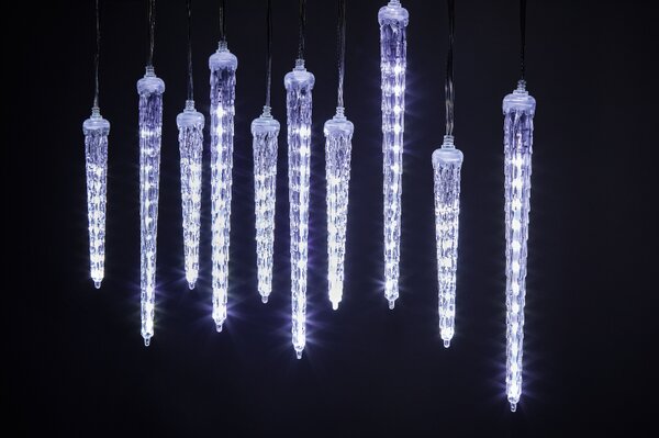 Livarno® Světelný LED řetěz s rampouchy, 148 LED (studená bílá) (100411349002)