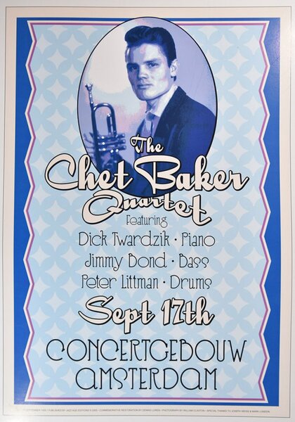 Koncertní plakát Chet Baker, 1955