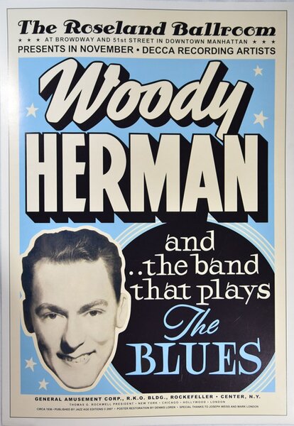 Koncertní plakát Woody Herman, Manhattan 1936