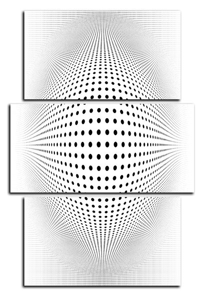 Obraz na plátně - Abstraktní geometrická sfera - obdélník 7218C (90x60 cm)