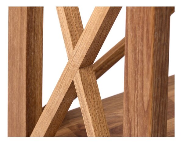 Regál z dubového dřeva v přírodní barvě 70x161 cm X-Shelf – Unique Furniture