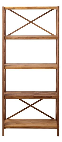 Regál z dubového dřeva v přírodní barvě 70x161 cm X-Shelf – Unique Furniture