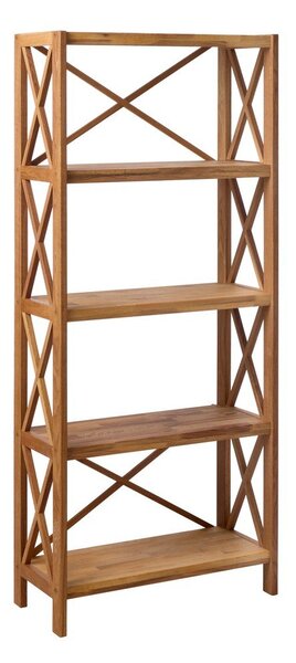 Regál z dubového dřeva v přírodní barvě 70x161 cm X-Shelf – Unique Furniture