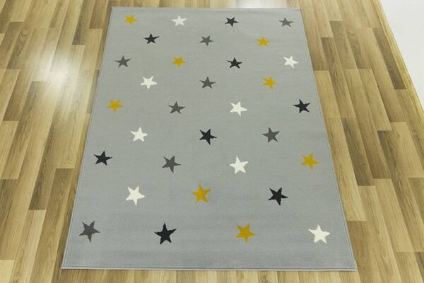 Dětský koberec Kids 533752/89945 Hvězdy šedý