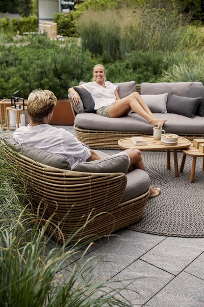 Cane-line Venkovní koberec Discover, Cane-line, kulatý 200 cm, Soft Rope dark grey