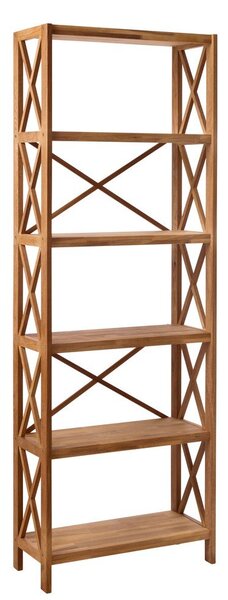 Regál z dubového dřeva v přírodní barvě 70x198 cm X-Shelf – Unique Furniture