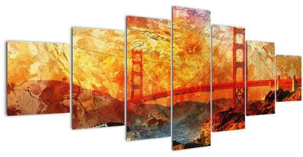 Obraz - Golden Gate, San Francisco, Kalifornie (210x100 cm)