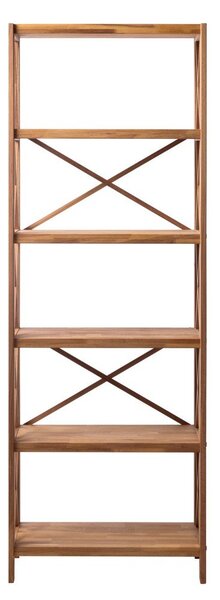Regál z dubového dřeva v přírodní barvě 70x198 cm X-Shelf – Unique Furniture