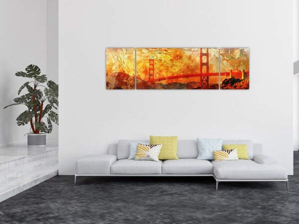 Obraz - Golden Gate, San Francisco, Kalifornie (170x50 cm)