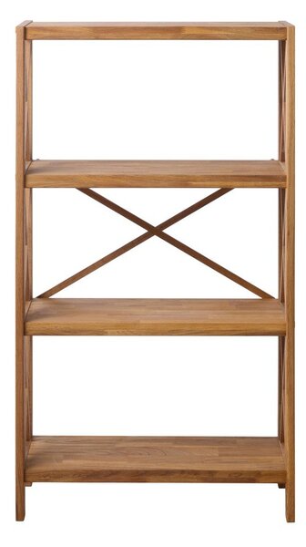 Regál z dubového dřeva v přírodní barvě 70x124 cm X-Shelf – Unique Furniture