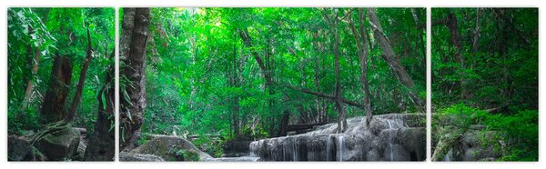 Obraz - Vodopád Erawan, Kanchanaburi, Thajsko (170x50 cm)