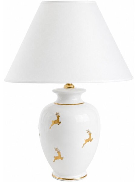 Kolarz 731.70W.150 - Stolní lampa NONNA 1xE27/100W/230V jeleni bílá/zlatá