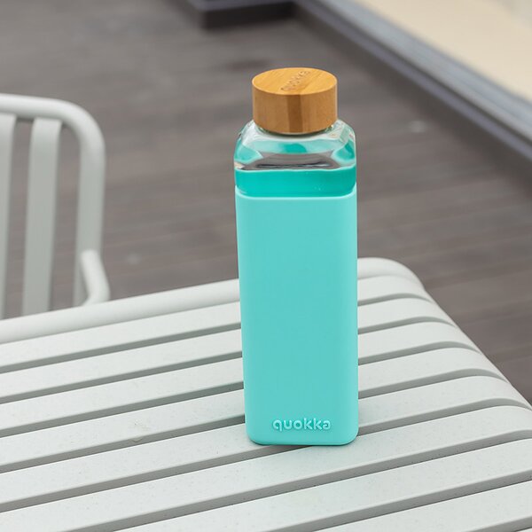 Skleněná láhev na vodu Storm, 700ml, Quokka, tyrkysová
