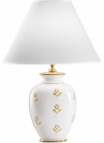 Kolarz 731.70W.160 - Stolní lampa NONNA 1xE27/100W/230V květiny bílá/zlatá