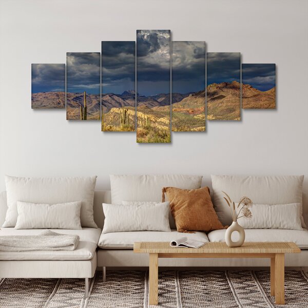 Obraz - kaktusy v přírodě (210x100 cm)
