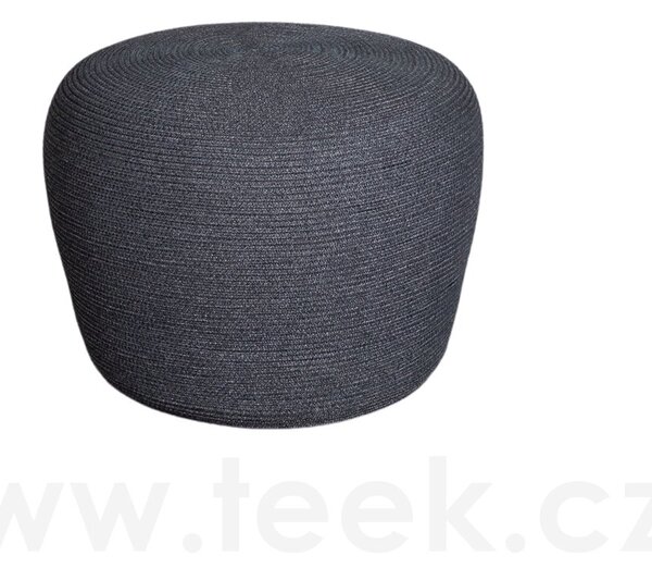 Cane-line Puf Circle, Cane-line, kulatý 52x39 cm, výplet lanko Soft Rope dark grey