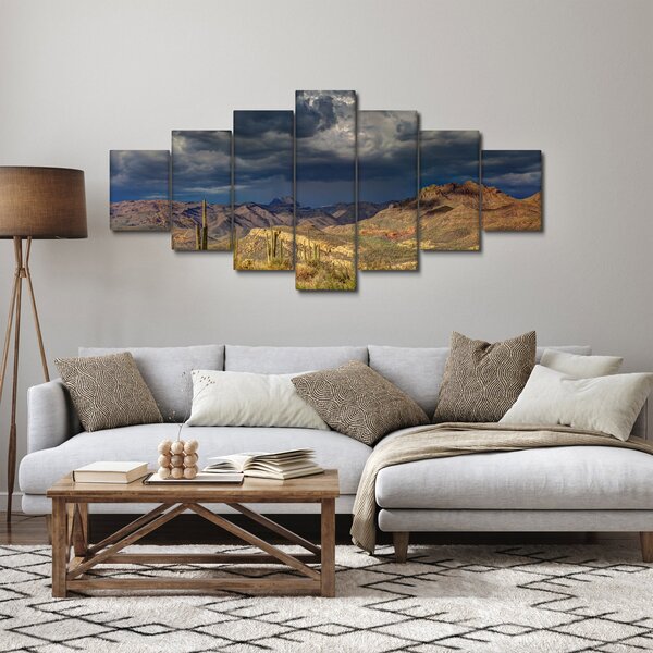 Obraz - kaktusy v přírodě (210x100 cm)