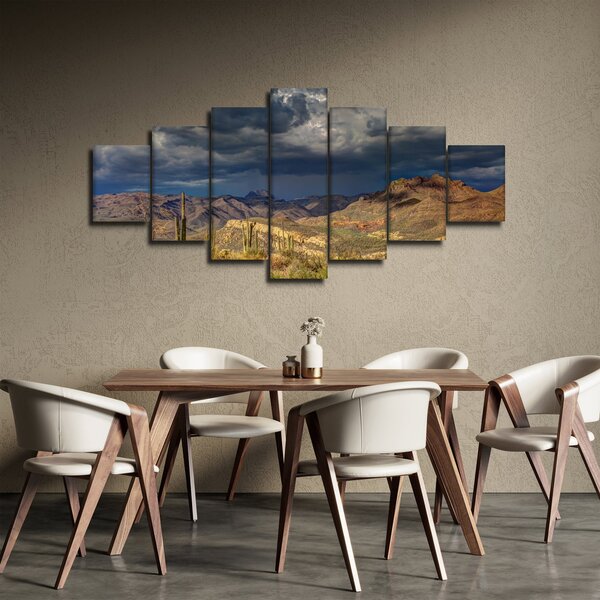 Obraz - kaktusy v přírodě (210x100 cm)