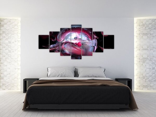 Obraz - Abstrakce, vesmírní červi (210x100 cm)