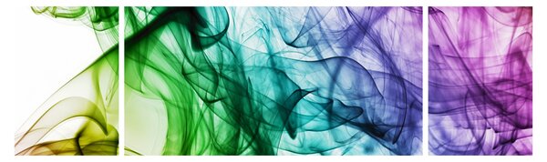 Obraz - barevný kouř (170x50 cm)