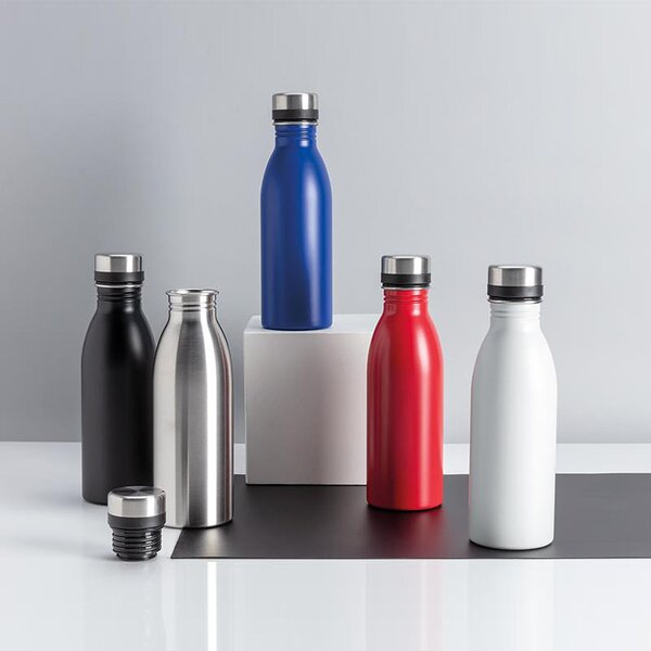 Láhev na vodu z nerezové oceli, 500 ml, XD Design, bílá