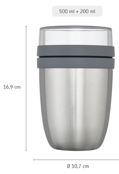Termobox z nerezové oceli Ellipse 500ml, Mepal, tyrkysový