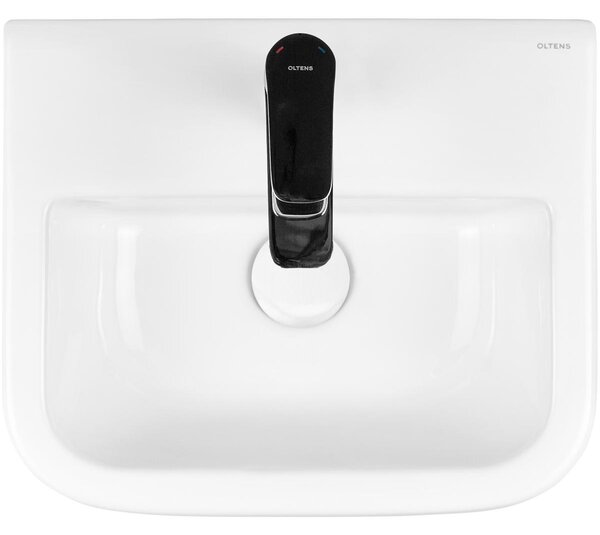 Oltens Vernal umyvadlo 40x32.5 cm polokulatý klasický bílá lesk 41003000
