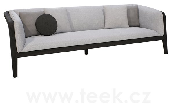 Manutti Teaková 3-místná pohovka Sunrise, 234x87x70 cm, Manutti, rám brushed teak, bez sedáků
