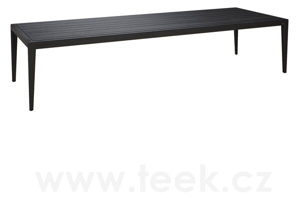 Manutti Teakový jídelní stůl Sunrise, Manutti, obdélníkový 350x120x76 cm, rám brushed teak