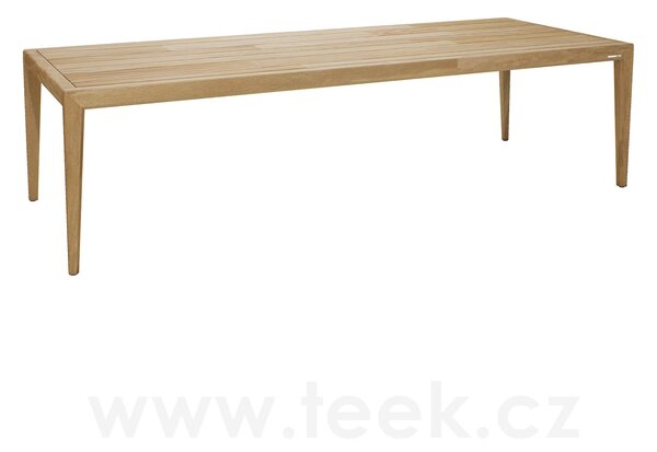 Manutti Teakový jídelní stůl Sunrise, Manutti, obdélníkový 285x110x76 cm, rám brushed teak