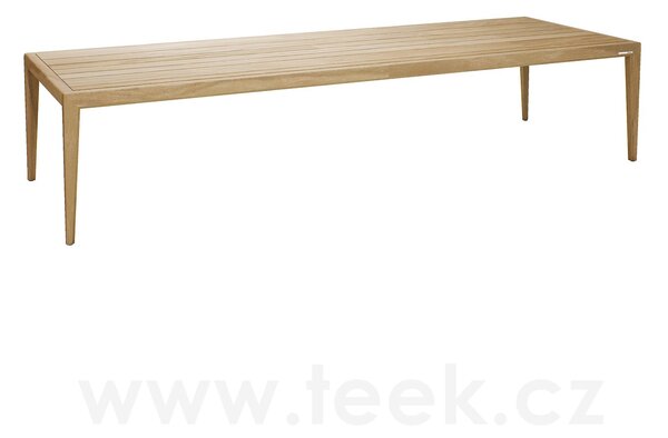Manutti Teakový jídelní stůl Sunrise, Manutti, obdélníkový 350x120x76 cm, rám brushed teak