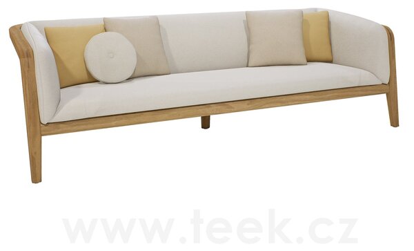 Manutti Teaková 3-místná pohovka Sunrise, 234x87x70 cm, Manutti, rám brushed teak, bez sedáků