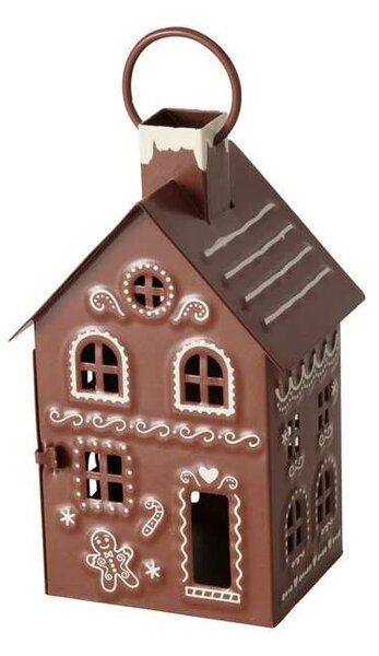 Kovová lucerna Perníková chaloupka 13 cm - menší