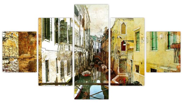 Obraz - Ulička v Benátkách (125x70 cm)