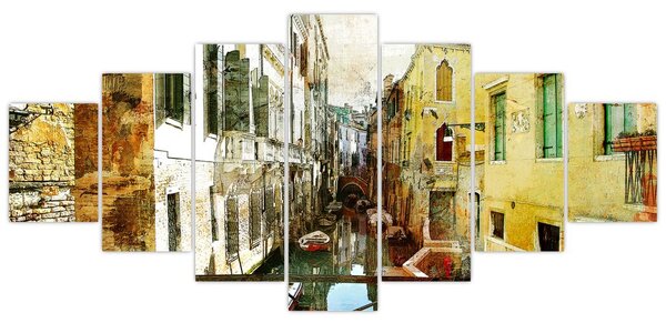 Obraz - Ulička v Benátkách (210x100 cm)