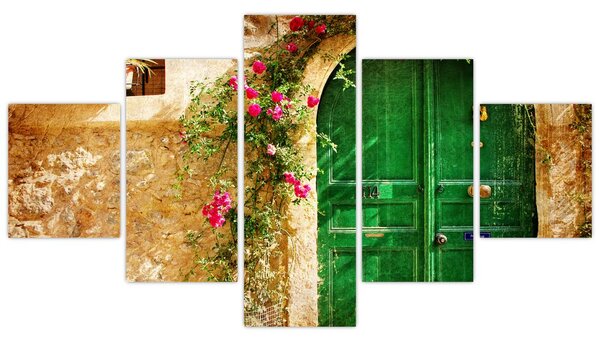 Obraz starých dveří (125x70 cm)