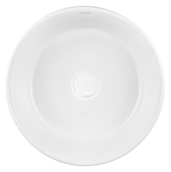 Oltens Lagde umyvadlo 40x40 cm kulatý na pult bílá lesk 40316000