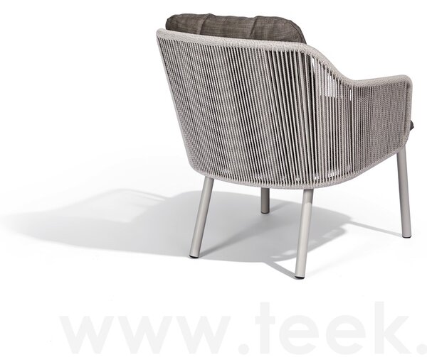 Tribu Nízké křeslo Senja, Tribu, rám hliník barva linen, výplet lankový barva linen, bez sedáku
