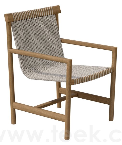 Tribu Teakové jídelní křeslo Amanu, Tribu, rám teak, výplet lanko, bez sedáků