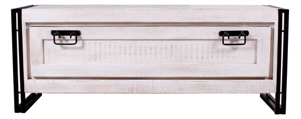 Sob nábytek - Bílý předsíňový set masiv mango a kov White Rocco III - STM-18000-92